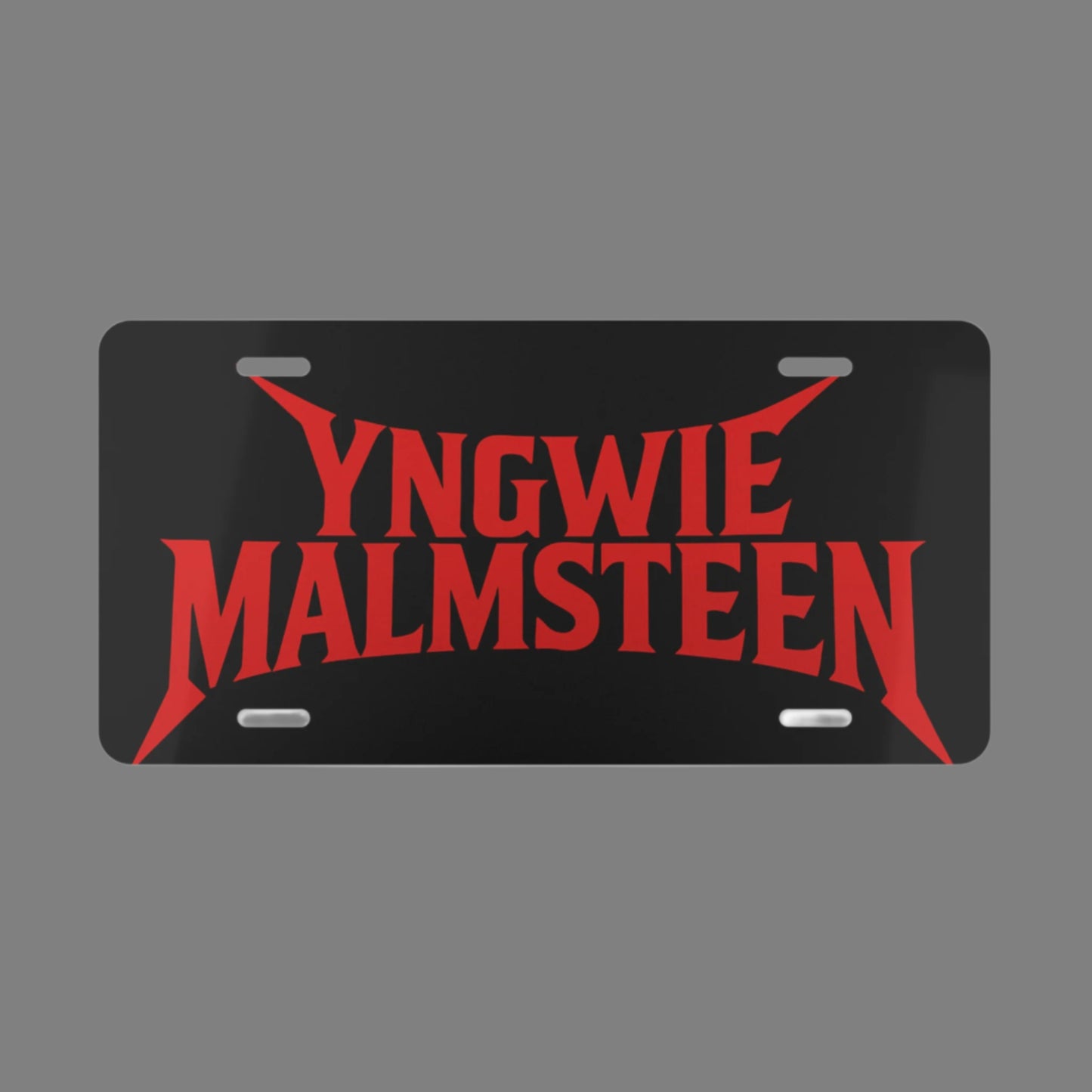 YNGWIE SIGNATURE METAL PLATE THE FURY RIDE CAR PLATE