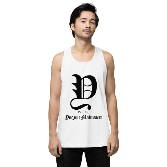 Y is for Yngwie Malmsteen tank top - White