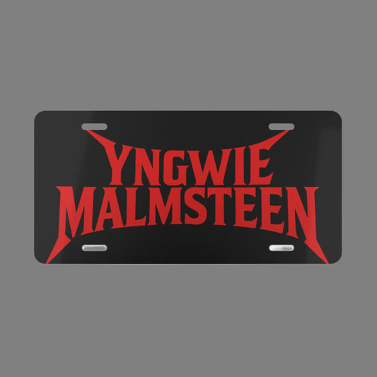 YNGWIE SIGNATURE METAL PLATE THE FURY RIDE CAR PLATE